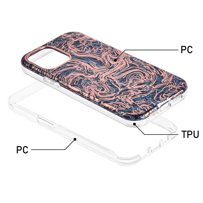 IPHONE-BLUE & GOLD MARBLE WAVE – Caseheart